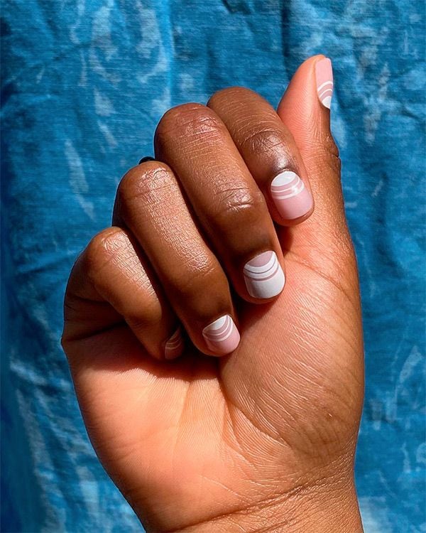 manicura short nails tendencia blanco