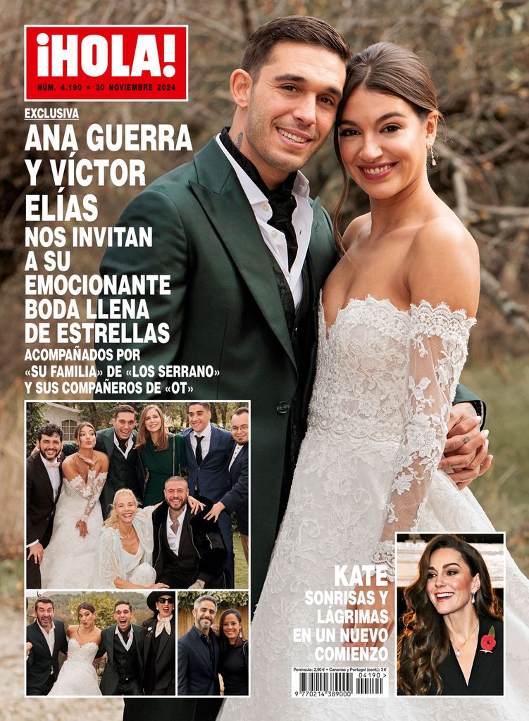 Víctor Elías y Ana Guerra en la portada de ¡HOLA! tras su boda