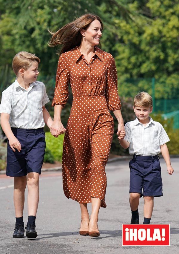 Kate Middleton con vestido de lunares