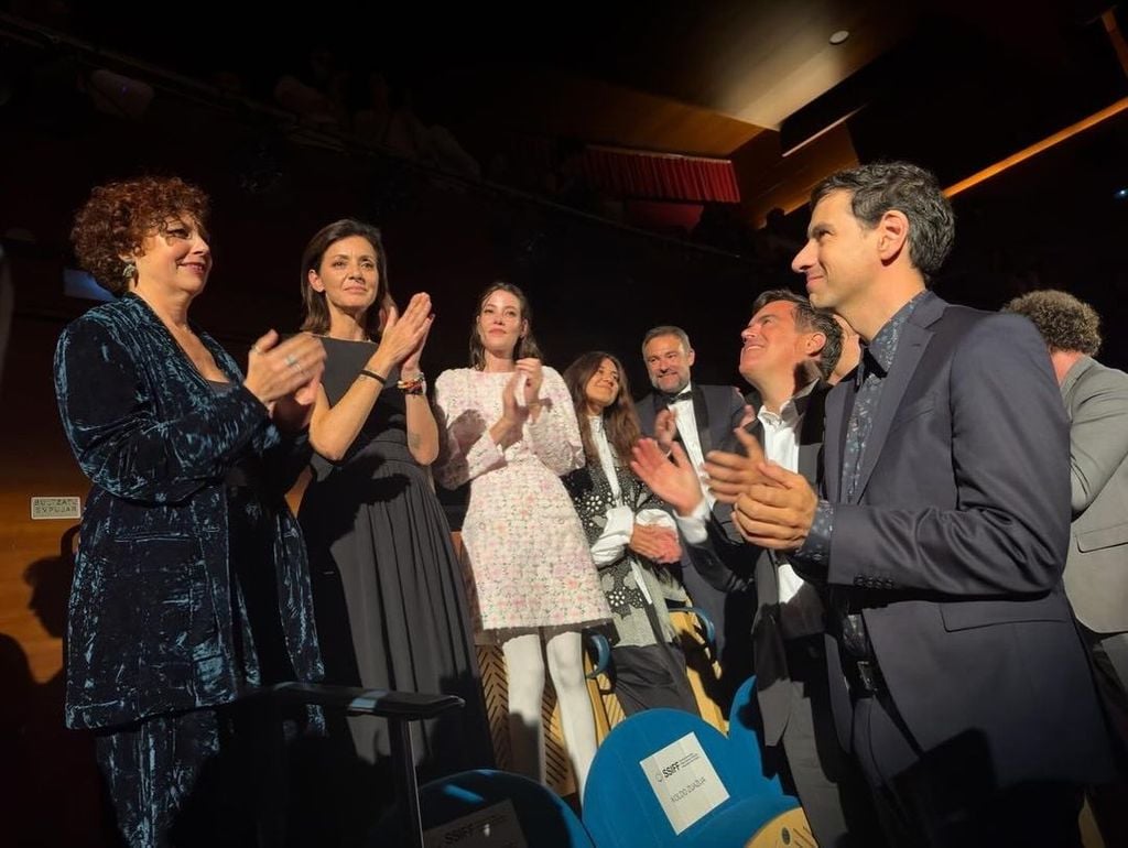 El equipo de Soy Nevenka en el Festival de Cine de San Sebastian