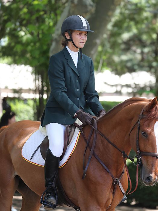 Imagen de la infanta Elena sobre el caballo