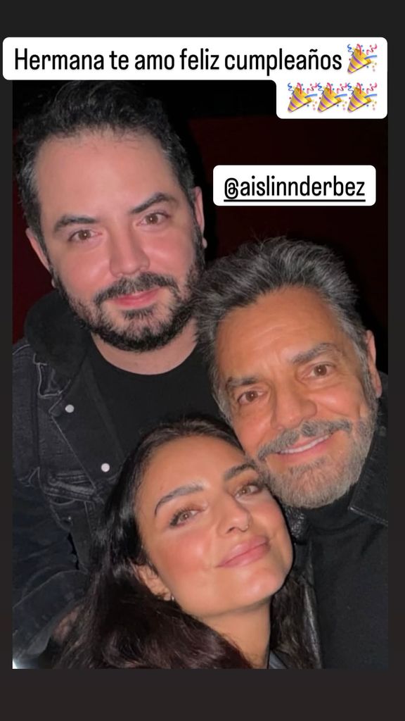 José Eduardo Derbez sent a congratulation for Aislinn through his Instagram stories