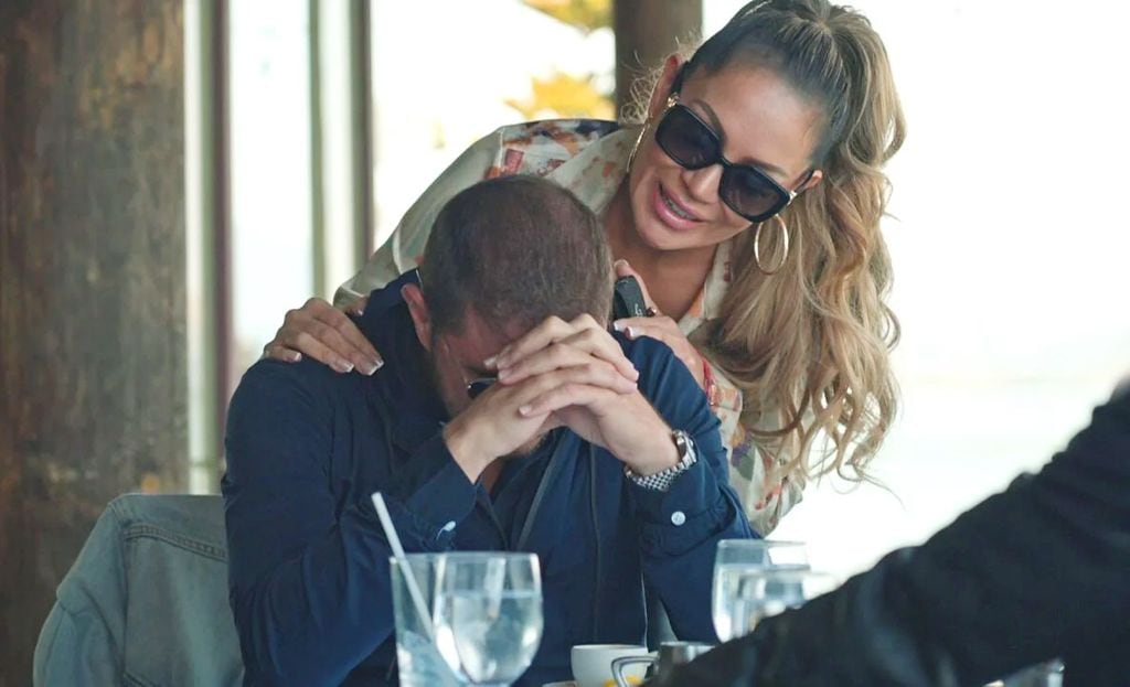 Joaquín Sánchez con la doble de Jennifer Lopez