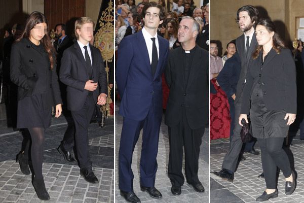 Fernando, hijo del duque de Huéscar, a la salida de la ceremonia