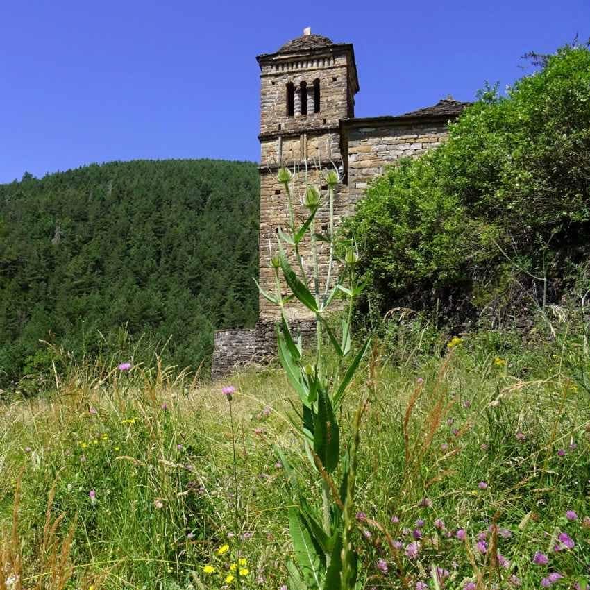 Vista de la iglesia de San Bartolomé de Gavín.