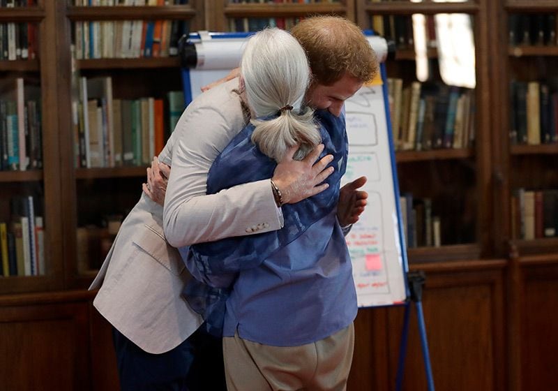 Príncipe Harry y Jane Goodall