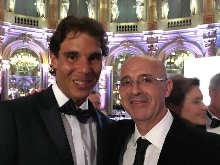 Paco Pérez Bryan junto a Rafa Nadal