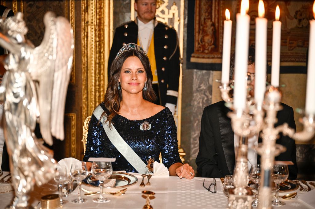 Sofia de Suecia en la cena con los galardonados al Nobel de 2024