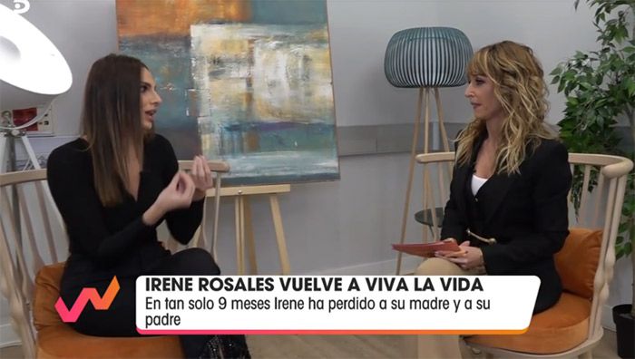 Irene Rosales regresa a la televisión tras perder a su padre