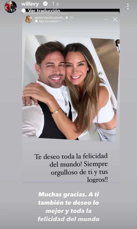 Los cariñosos mensajes de Elizabeth Gutiérrez y William Levy que han confundido a sus fans