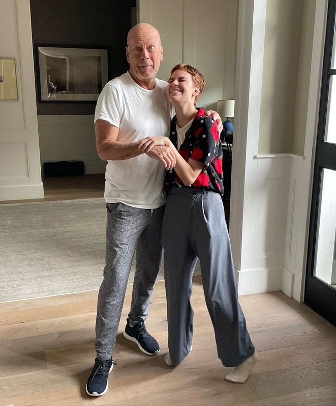 Tallulah con su padre, Bruce Willis 