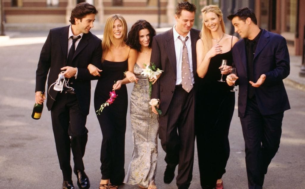 Los cinco protagonistas de Friends