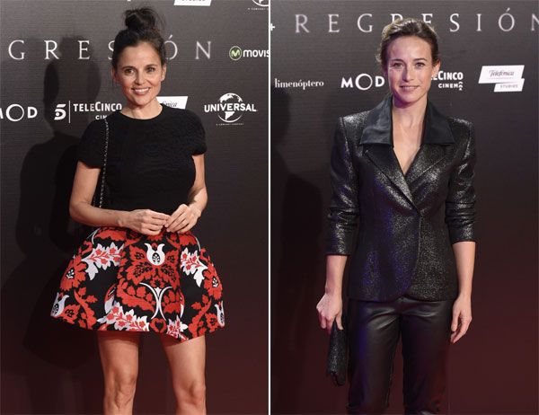 Elena Anaya estaba muy chic con este mini vestido y moño bum
