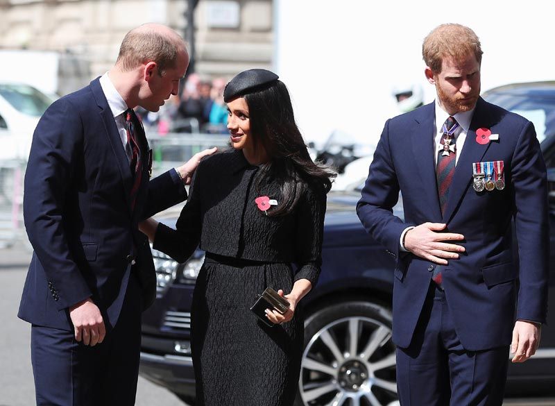 príncipe Harry, príncipe Guillermo y Meghan Markle