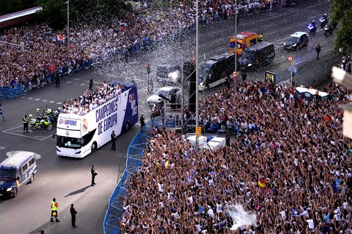 El Real Madrid celebra la Champions