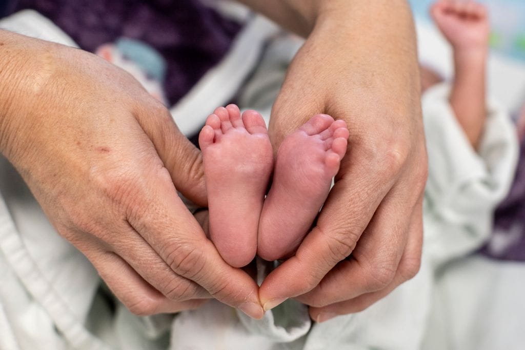 Pies de bebé prematuro