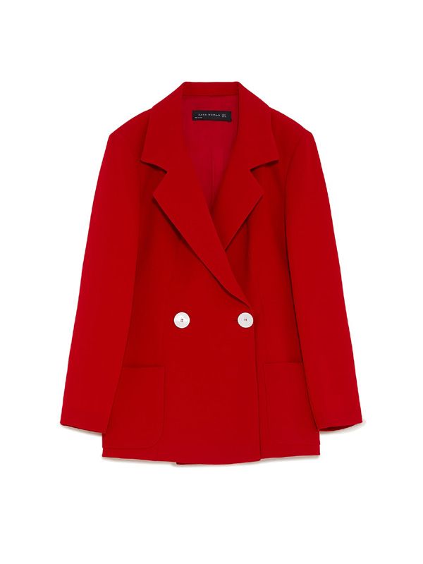 chaqueta roja zara