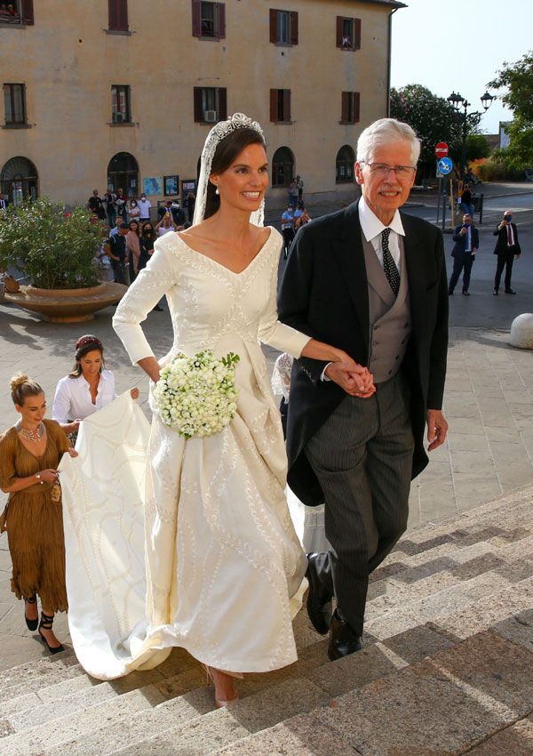 María Astrid de Liechtenstein en su boda