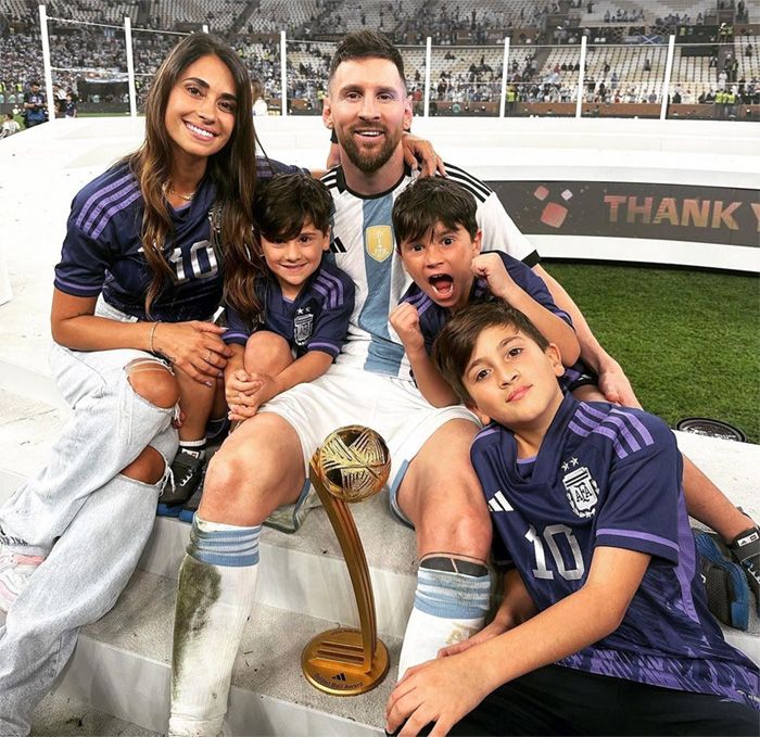 Messi con su familia