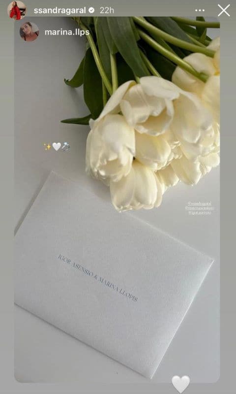 Invitación de boda de Sandra Garal y Marco Asensio