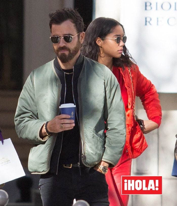 Justin Theroux y Laura Harrier