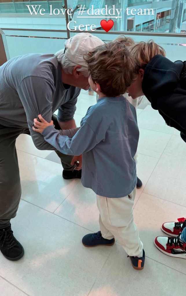 Richard Gere con sus hijos, Alexander, James y Albert 