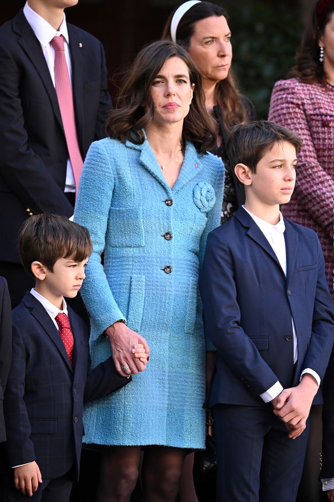 Carlota Casiraghi con vestido de tweed de Chanel en el Día Nacional de Mónaco