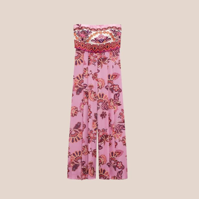 zara mono estampado rosa