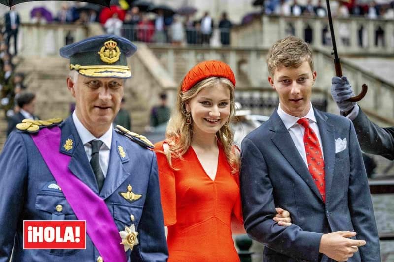 Felipe, Elisabeth y Emmanuel de Bélgica