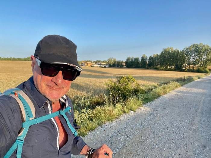 Carlos Herrera en el Camino de Santiago