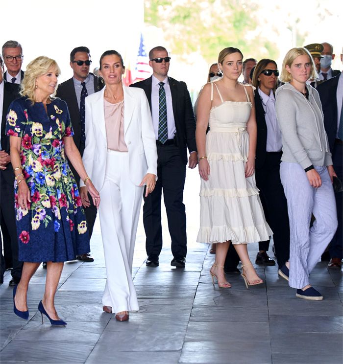 Doña Letizia con la familia Biden