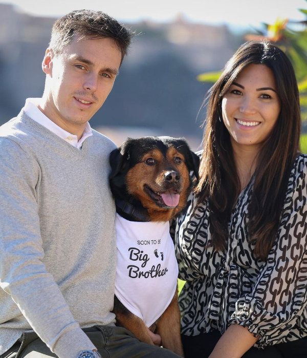 Louis Ducruet y Marie con su perro Pancake