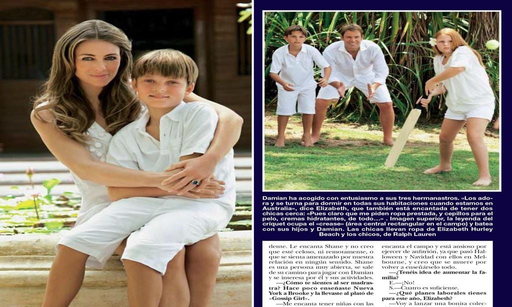 Elizabeth Hurley y sus hijos HOLA 3534