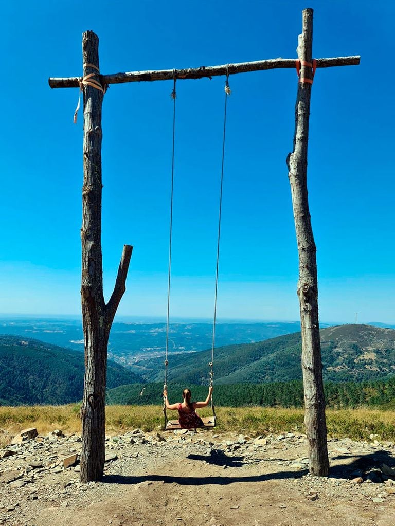 Lousã, el bello pueblo del centro de Portugal: columpio gigante