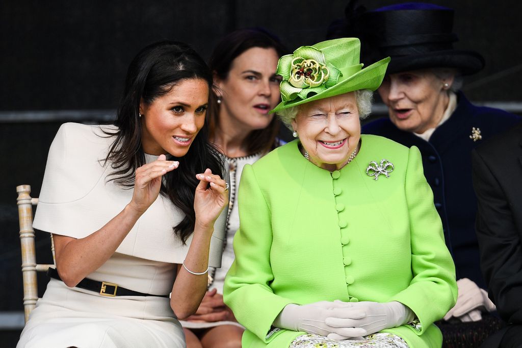 La reina Isabel con Meghan Markle