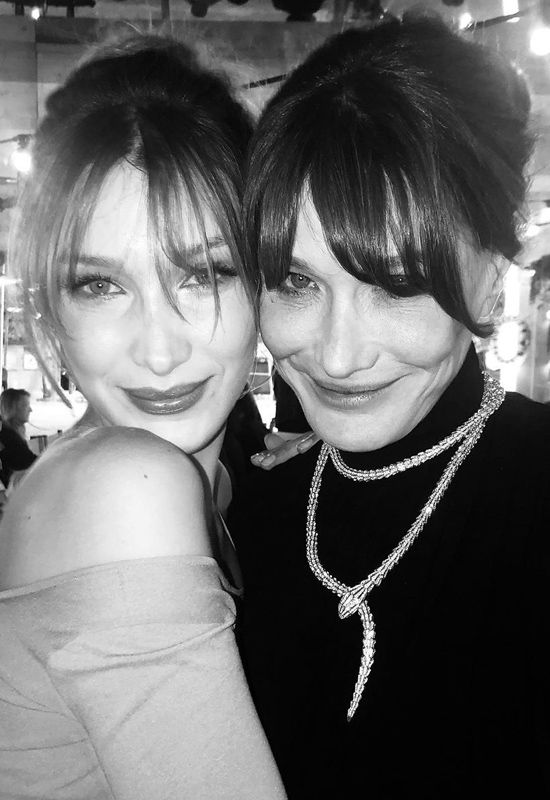 Bella Hadid y Carla Bruni 