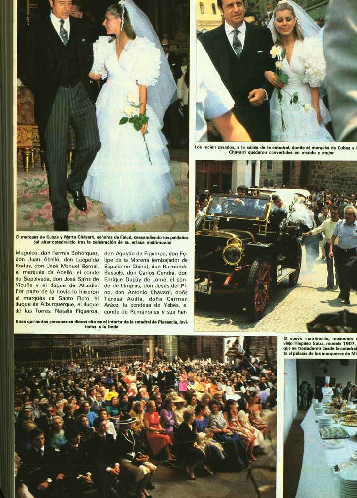 Boda de Fernando Falcó y Fernández de Córdova con Marta Chávarri en ¡HOLA! 1973