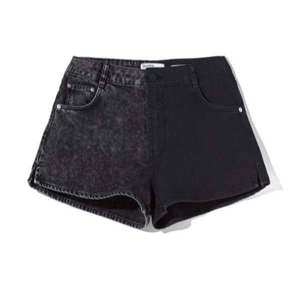 shorts negros bershka