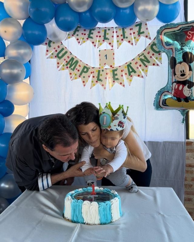 Laura Vázquez y José Ramón de la Morena en el cumpleaños de su hijo