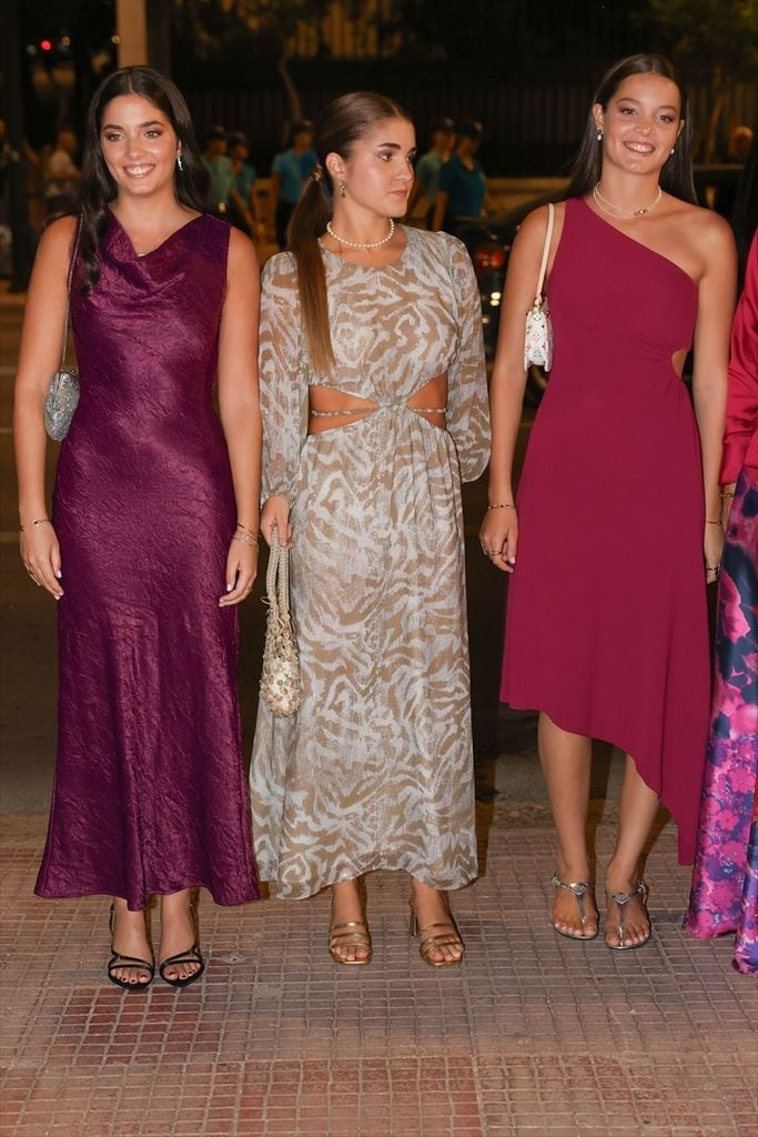 Arrieta, Ana María and Amelia Morales at the pre-wedding of Teodora de Grecia