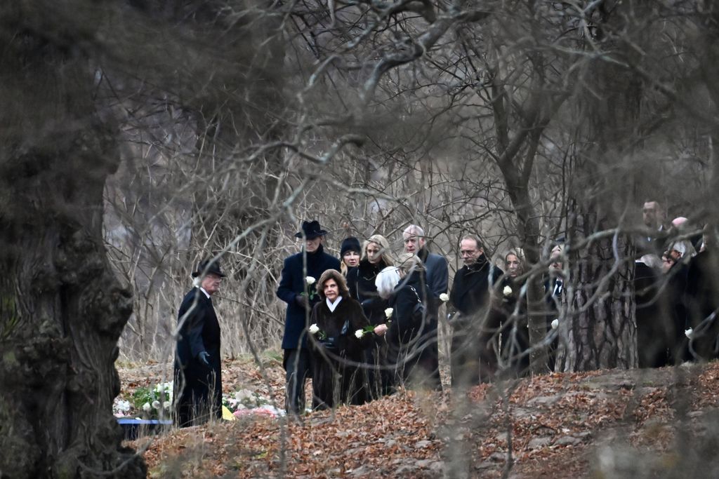 Los reyes Carlos Gustavo y Silvia de Suecia en el funeral de Birgitta de Suecia