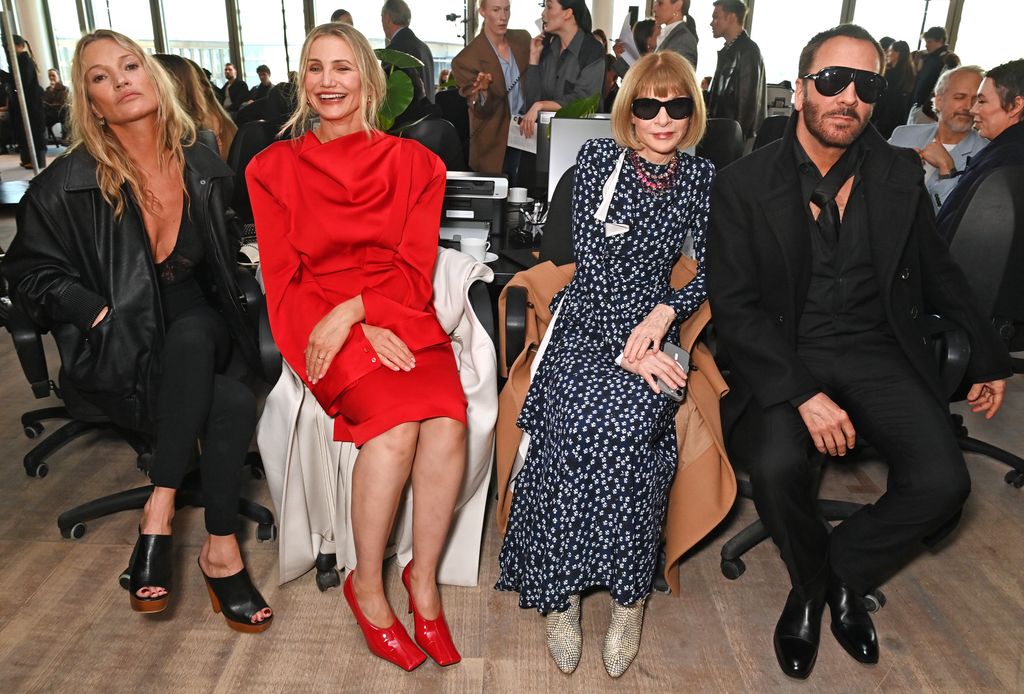  Kate Moss, Cameron Diaz, Anna Wintour y Tom Ford en la primera fila de Stella McCartney FW25