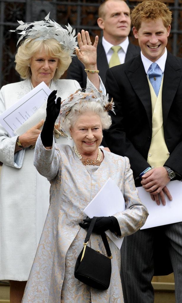 Isabel II, Camilla y Harry