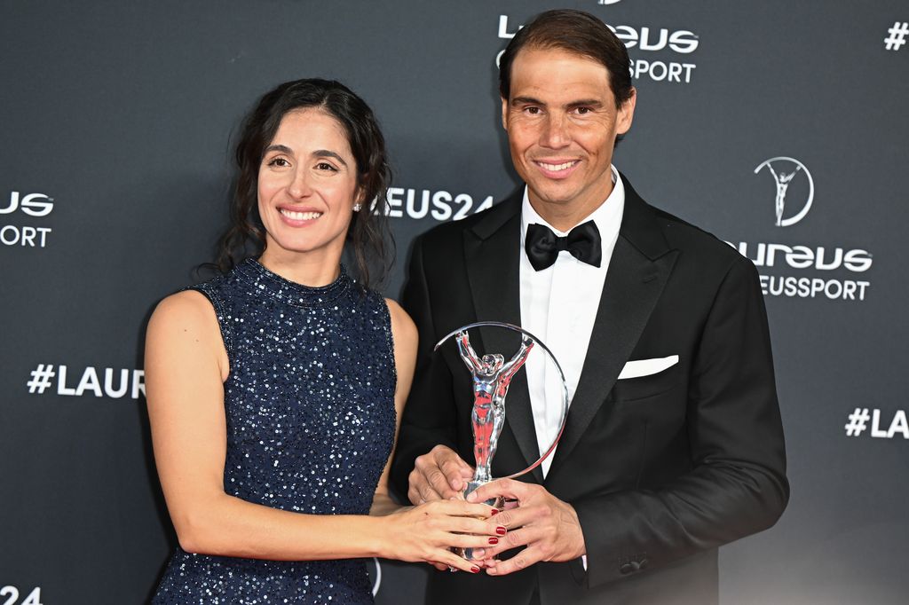 MADRID, SPAIN - APRIL 22:  MarÃ­a Francisca PerellÃ³ and Rafael Nadal attend the Winners Walk during the 2024 Laureus World Sport Awards Madrid on April 22, 2024 in Madrid, Spain. (Photo by Stephane Cardinale - Corbis/Corbis via Getty Images)