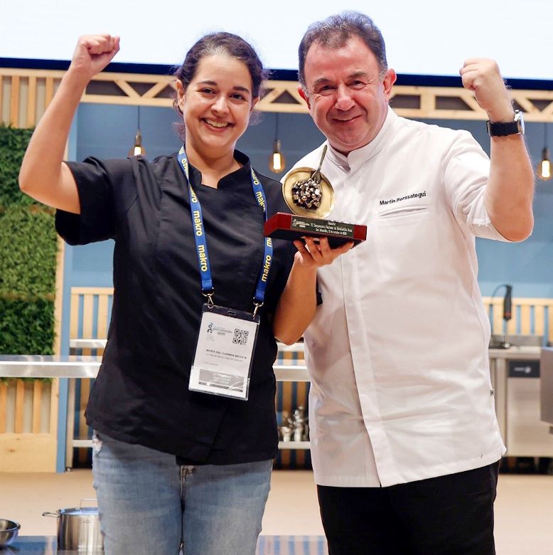 Martín Berasategui con María Bedia (restaurante La Viña de Henao)