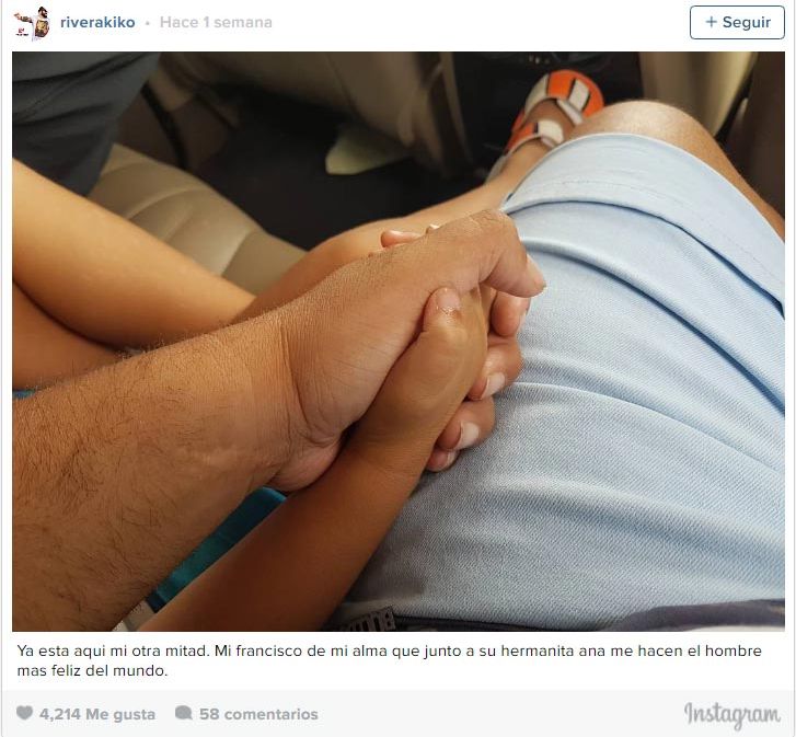 Kiko mostró una imagen de sus manos entralazadas con las de su hijo Francisco, lo mejor de su vida
