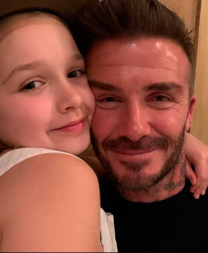 David Beckham junto a su hija Harper