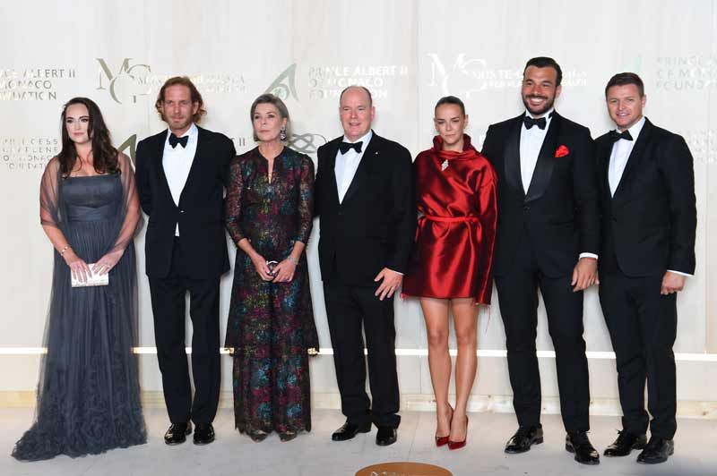 Carolina de Mónaco, Alberto de Mónaco, Pauline Ducruet, su novio, Andrea Casiraghi, Gareth Wittstock 