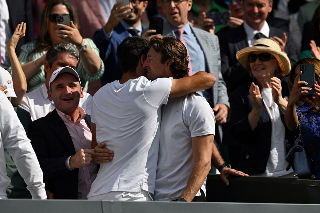 Carlos Alcaraz y Juan Carlos Ferrero. Final Wimbledon 2024