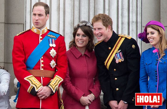 Eugenia de York con la familia real